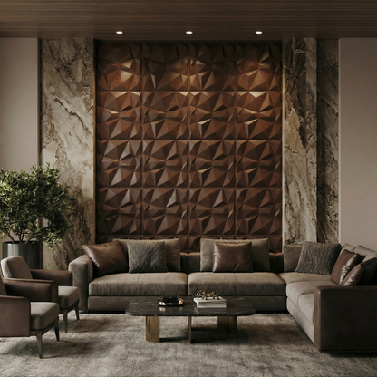 Diamond Fever Square 3D Leather Wall Panel