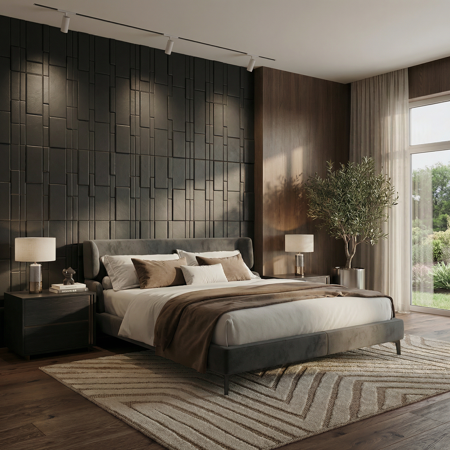 Flux Square 3D Leather Wall Panel