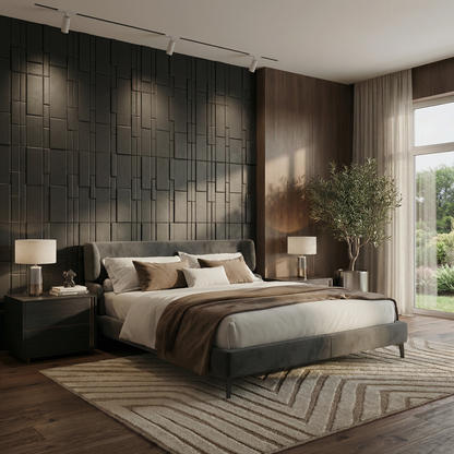 Flux Square 3D Leather Wall Panel