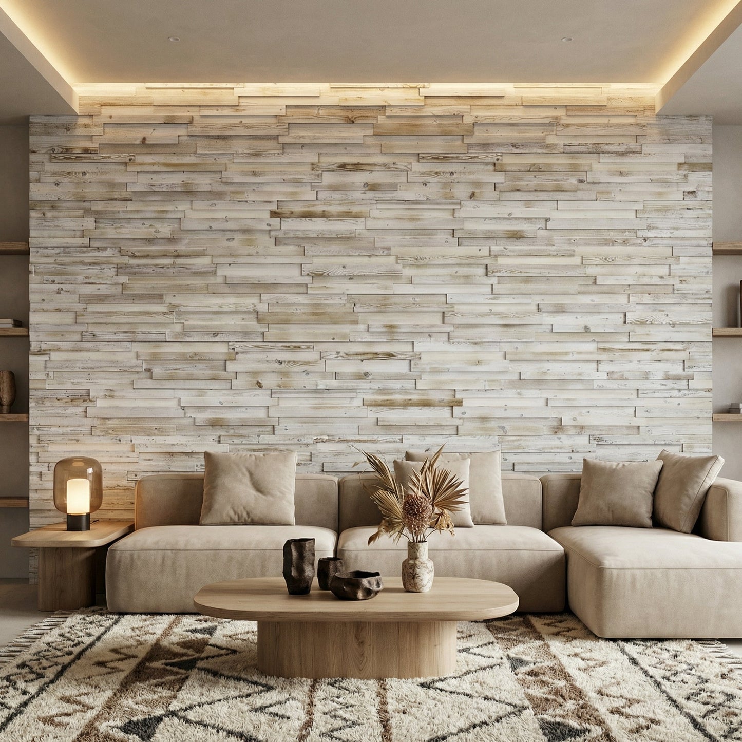Riko 3D Wood Wall Panel - Grey Tones (Set of 4 or 12)