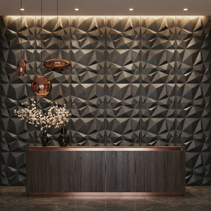 Diamond Fever Square 3D Leather Wall Panel
