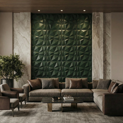 Diamond Fever Square 3D Leather Wall Panel