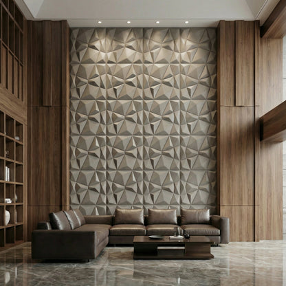 Diamond Fever Square 3D Leather Wall Panel
