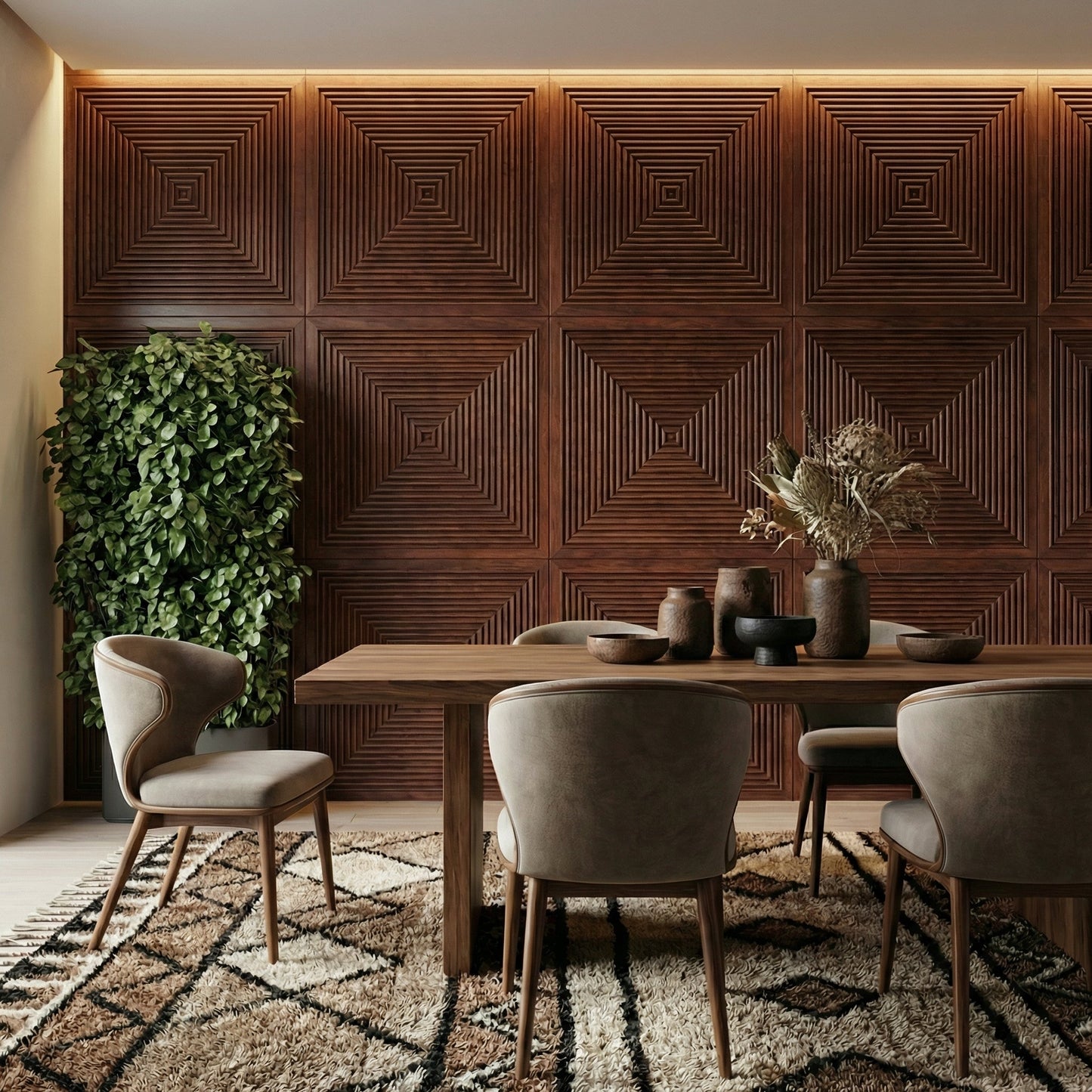 Hyde Modern Grooved Wall Panel