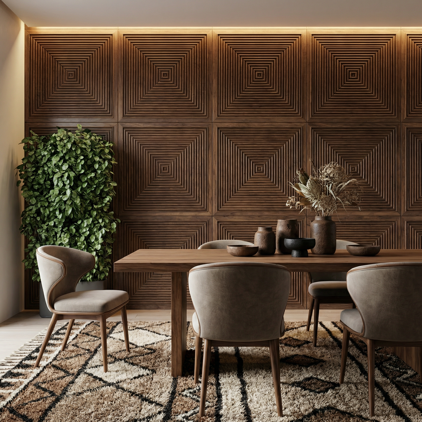 Hyde Modern Grooved Wall Panel