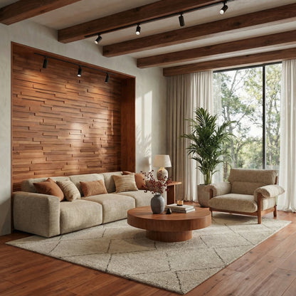 Hori 3D Wood Wall Panel - Brown Tones (Set of 4 or 12)