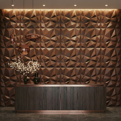 Diamond Fever Square 3D Leather Wall Panel