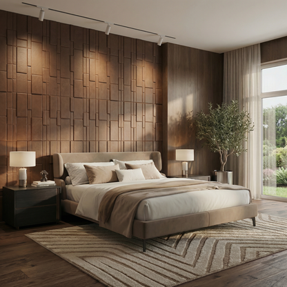 Flux Square 3D Leather Wall Panel