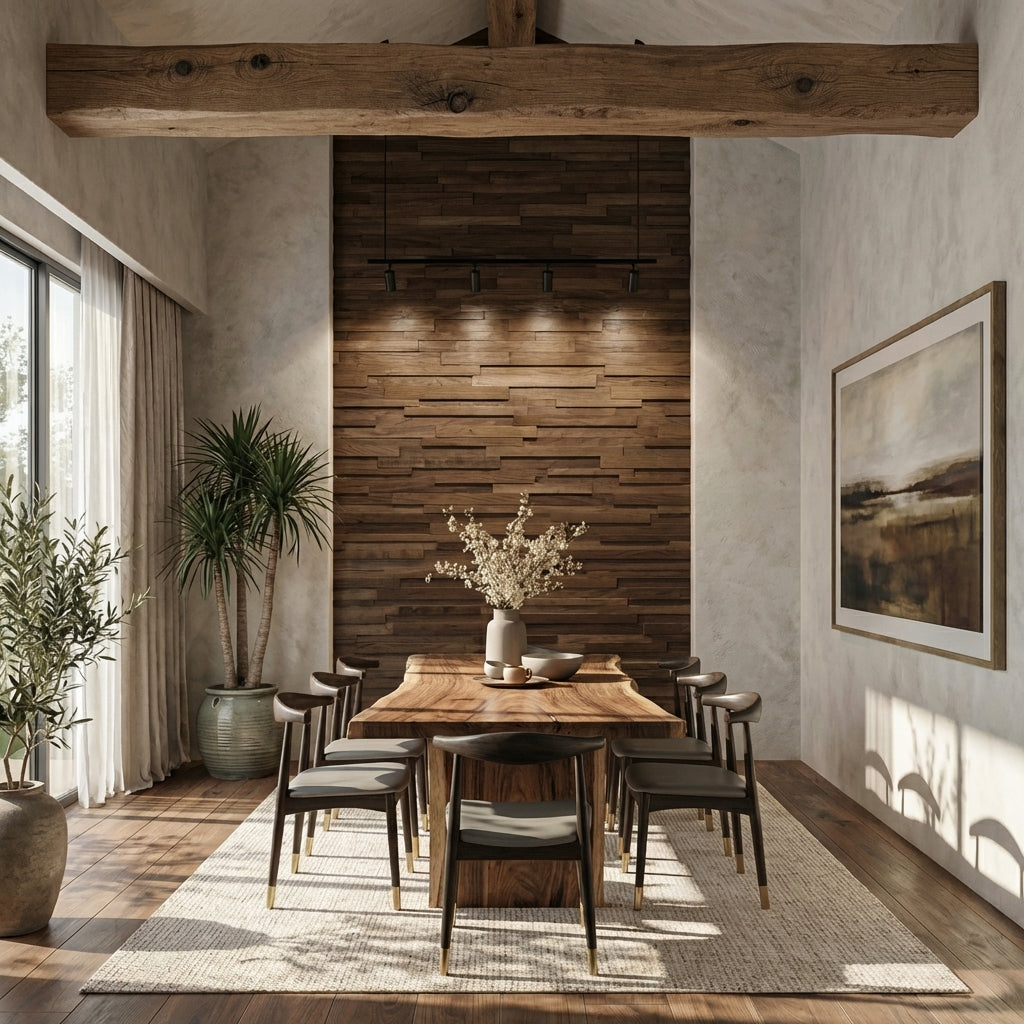 Hori 3D Wood Wall Panel - Brown Tones (Set of 4 or 12)