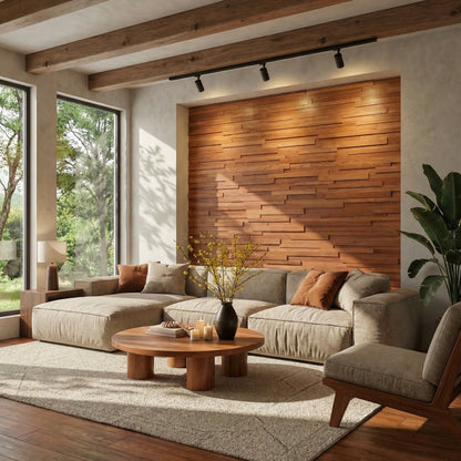 Hori 3D Wood Wall Panel - Brown Tones (Set of 4 or 12)