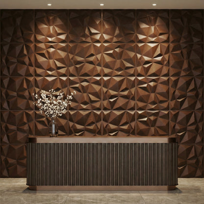 Diamond Fever Square 3D Leather Wall Panel