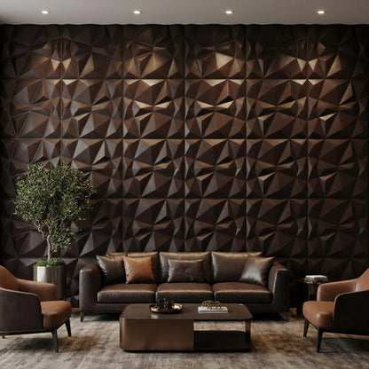 Diamond Fever Square 3D Leather Wall Panel