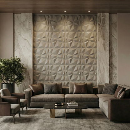 Diamond Fever Square 3D Leather Wall Panel