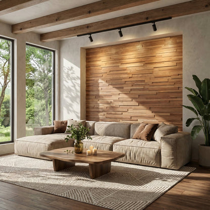 Hori 3D Wood Wall Panel - Brown Tones (Set of 4 or 12)