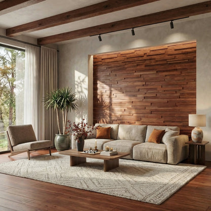 Hori 3D Wood Wall Panel - Brown Tones (Set of 4 or 12)