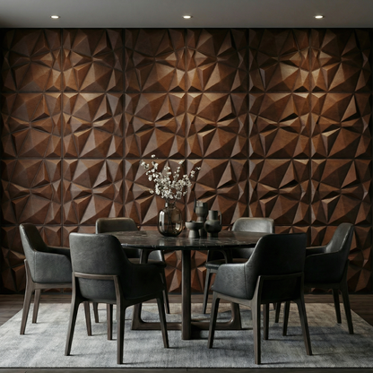 Diamond Fever Square 3D Leather Wall Panel