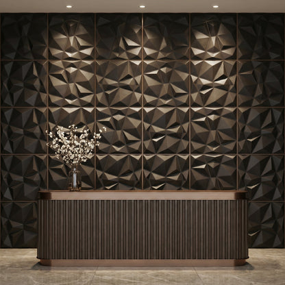 Diamond Fever Square 3D Leather Wall Panel