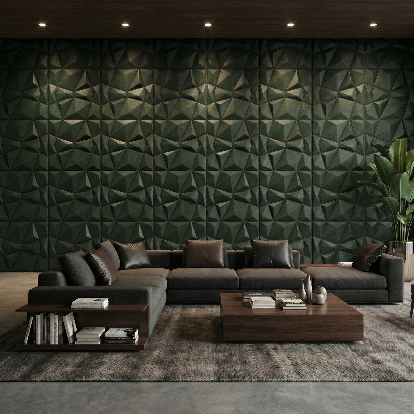 Diamond Fever Square 3D Leather Wall Panel