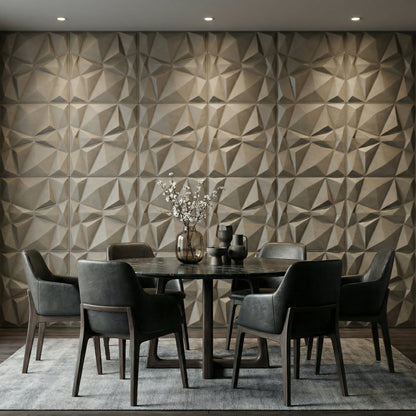 Diamond Fever Square 3D Leather Wall Panel