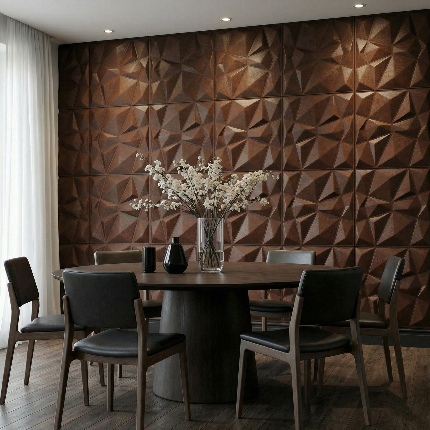 Diamond Fever Square 3D Leather Wall Panel