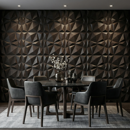 Diamond Fever Square 3D Leather Wall Panel