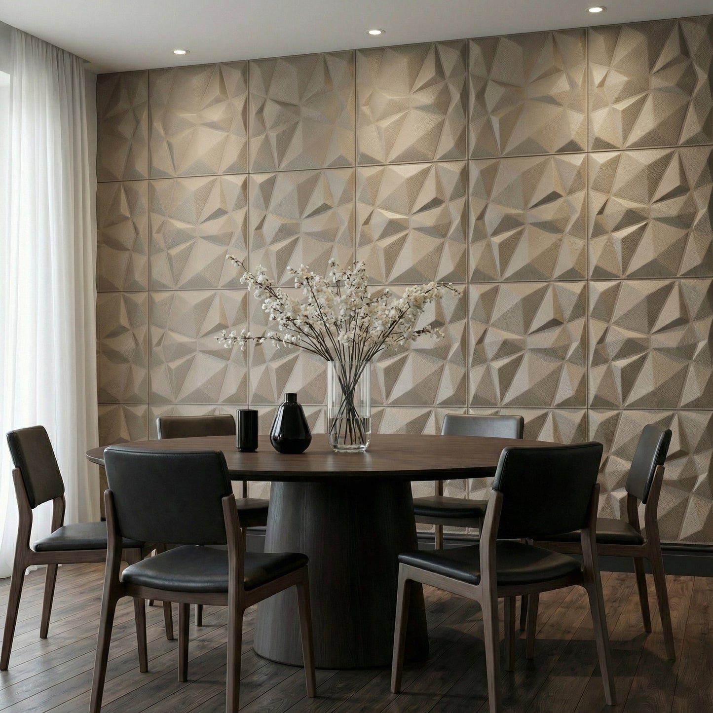 Diamond Fever Square 3D Leather Wall Panel
