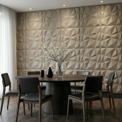 Diamond Fever Square 3D Leather Wall Panel