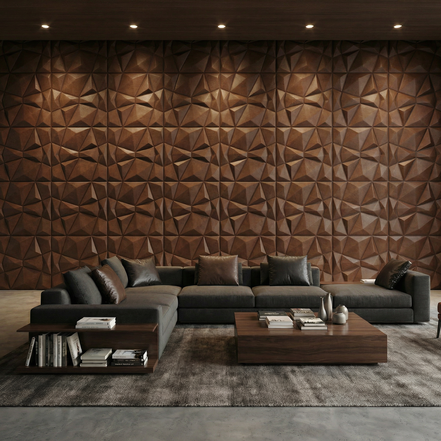 Diamond Fever Square 3D Leather Wall Panel