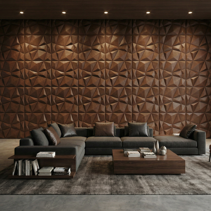 Diamond Fever Square 3D Leather Wall Panel