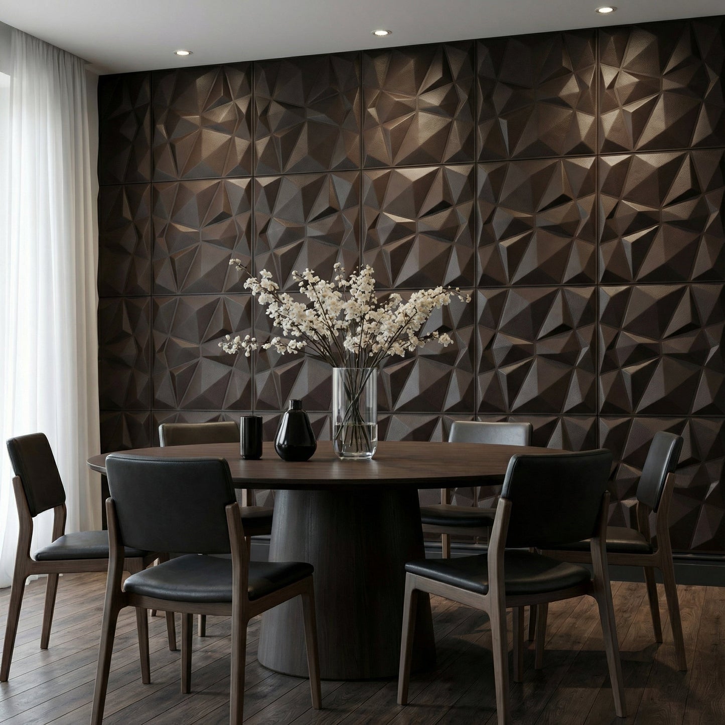 Diamond Fever Square 3D Leather Wall Panel