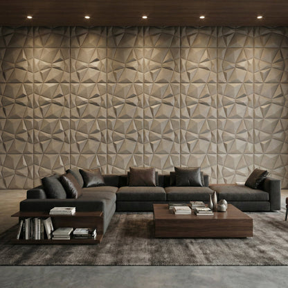 Diamond Fever Square 3D Leather Wall Panel