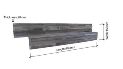 Heku 3D Wood Wall Panel - Grey Tone (Set of 4 or 12)