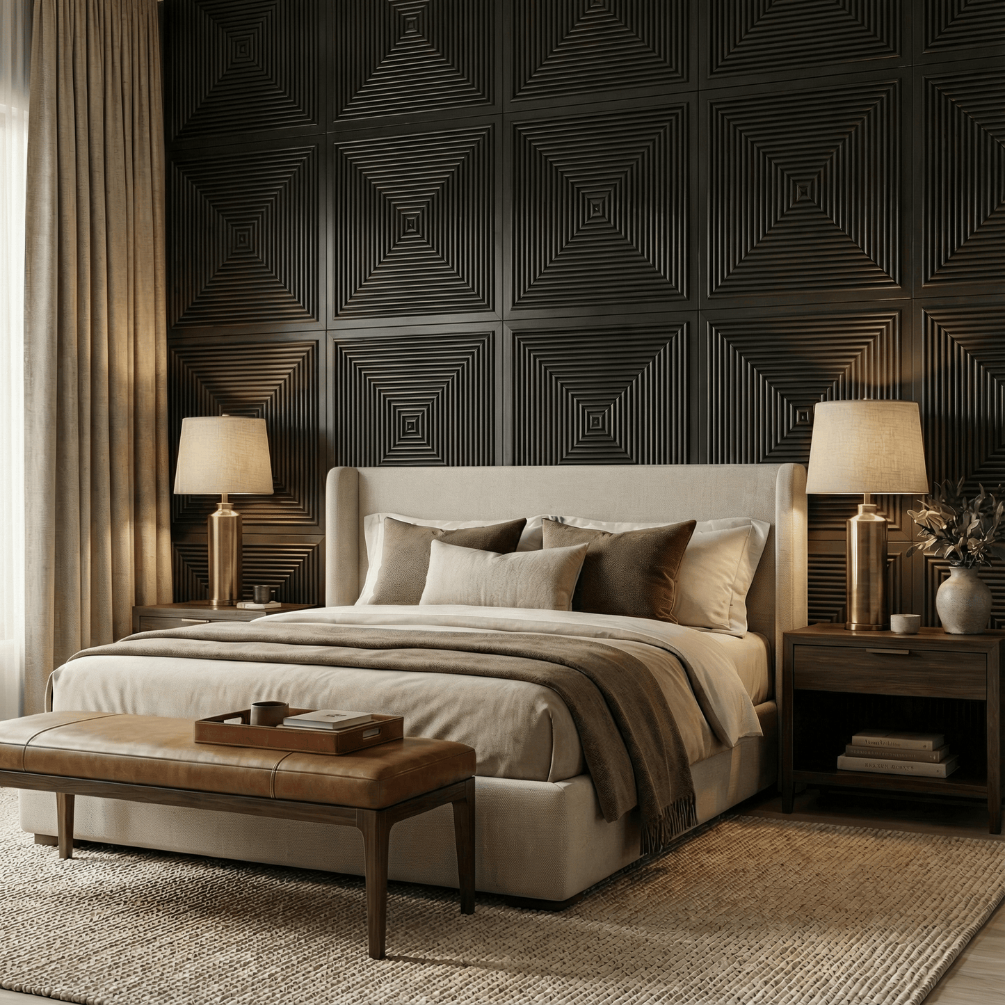 Hyde Modern Grooved Wall Panel