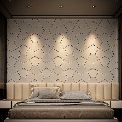Bowtie Geometric 3D Leather Wall Panel