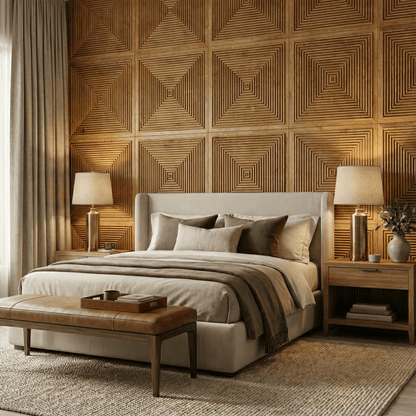 Hyde Modern Grooved Wall Panel