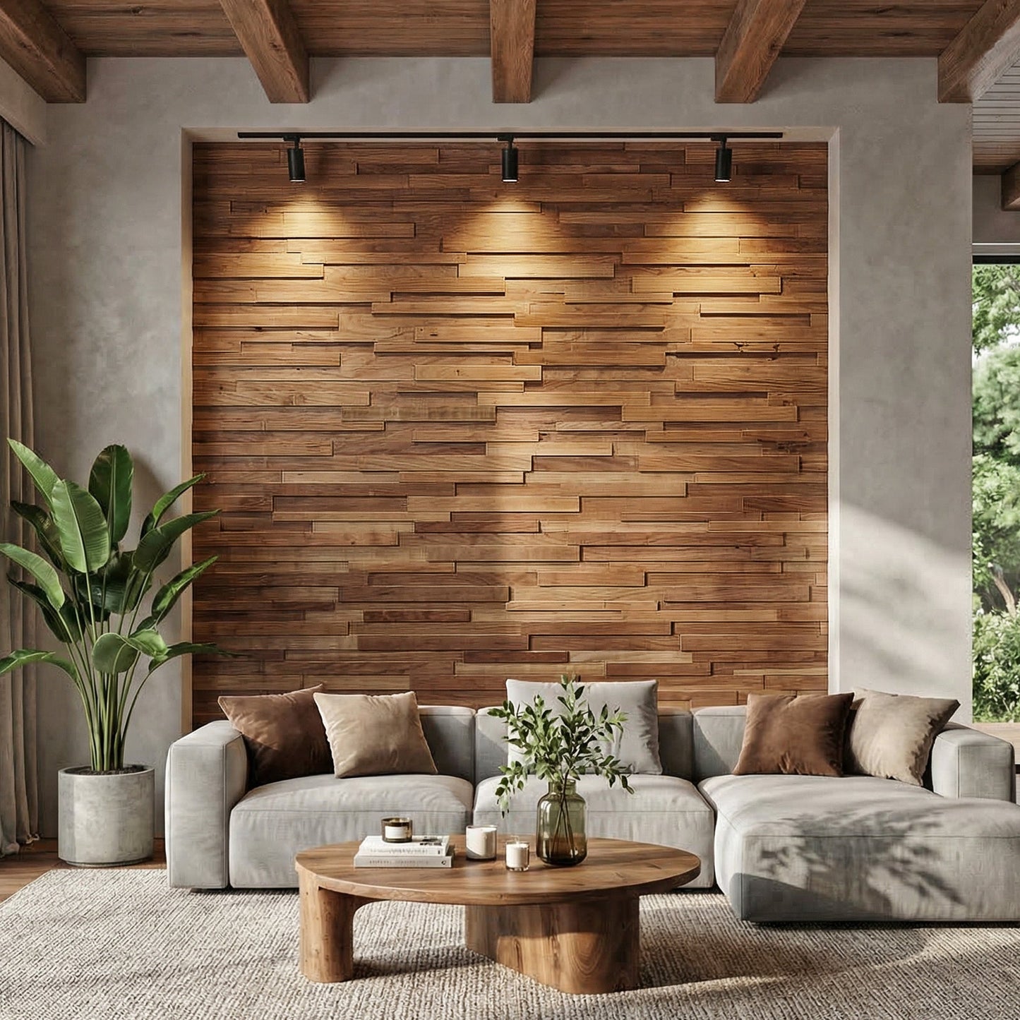 Hori 3D Wood Wall Panel - Brown Tones (Set of 4 or 12)