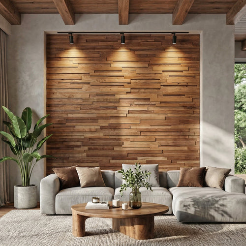 Hori 3D Wood Wall Panel - Brown Tones (Set of 4 or 12)
