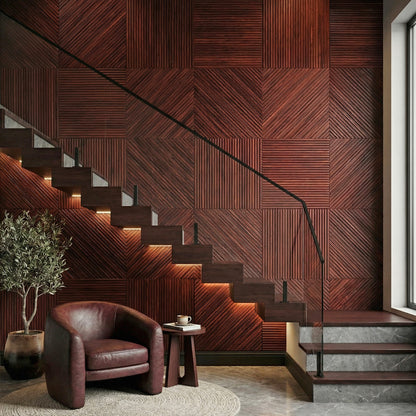 Newton Stained Wooden Wall Panel