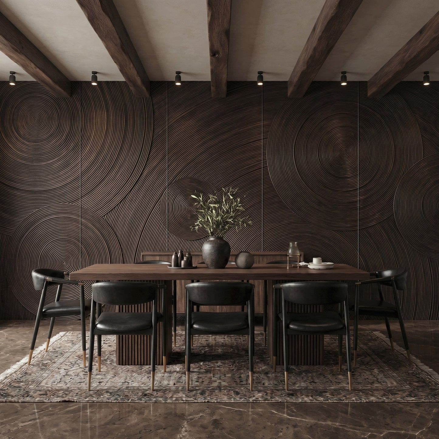 Orbital Ring Grooved Wall Panel