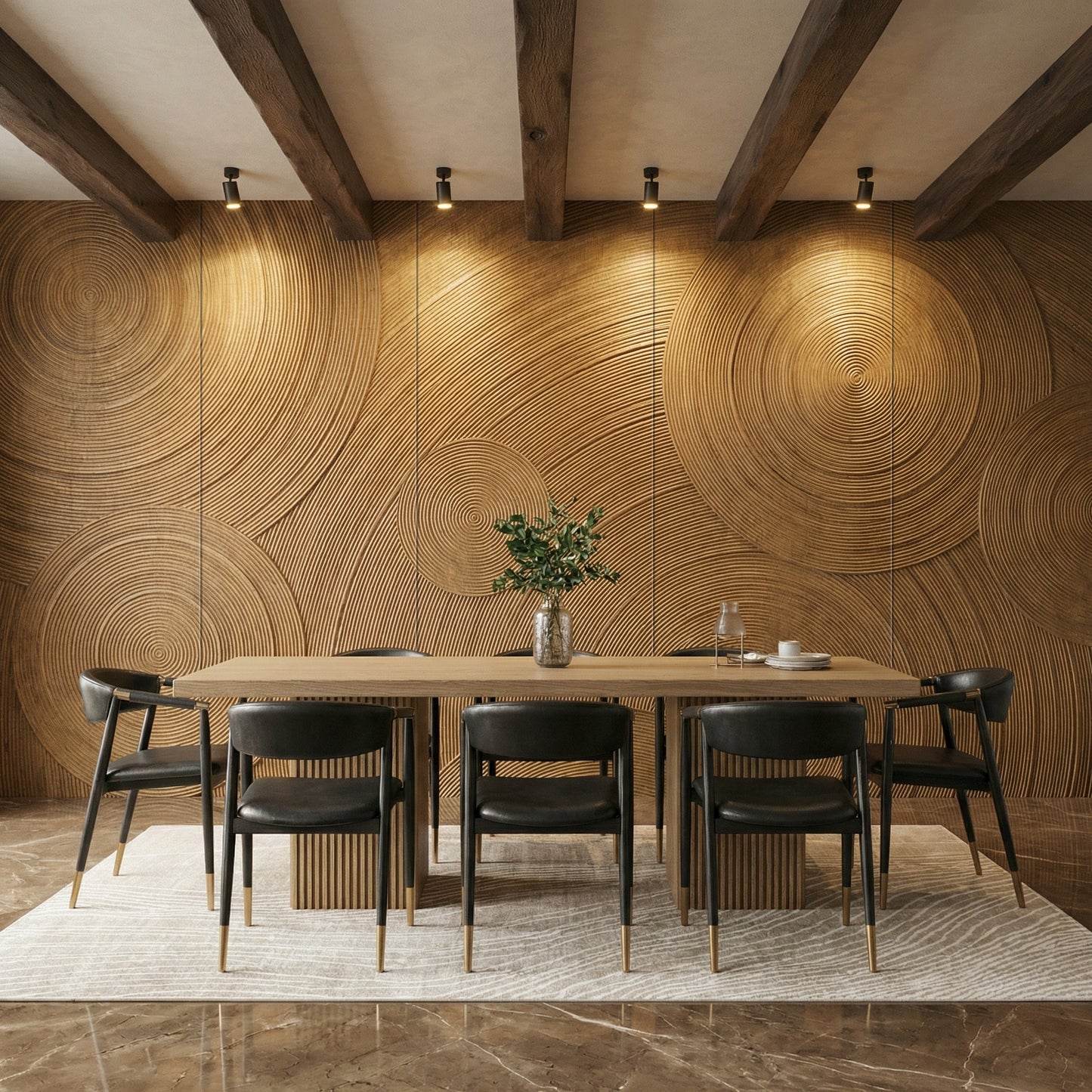 Orbital Ring Grooved Wall Panel