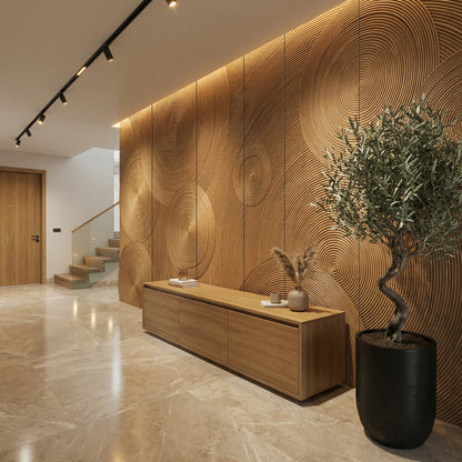 Orbital Ring Grooved Wall Panel