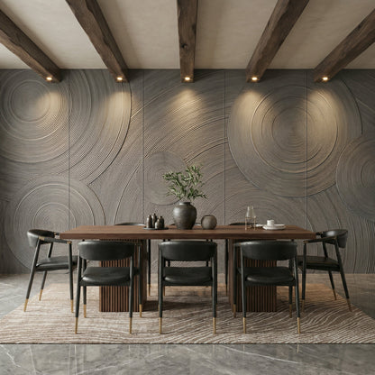Orbital Ring Grooved Wall Panel