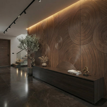 Orbital Ring Grooved Wall Panel