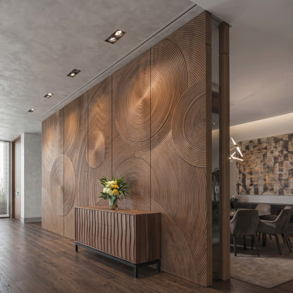 Orbital Ring Grooved Wall Panel