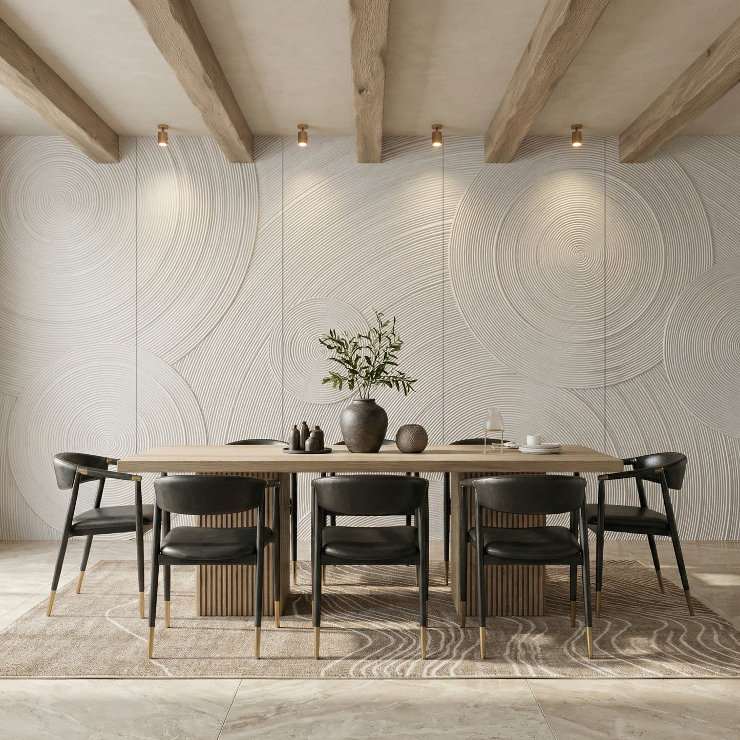 Orbital Ring Grooved Wall Panel