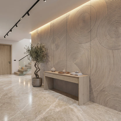 Orbital Ring Grooved Wall Panel