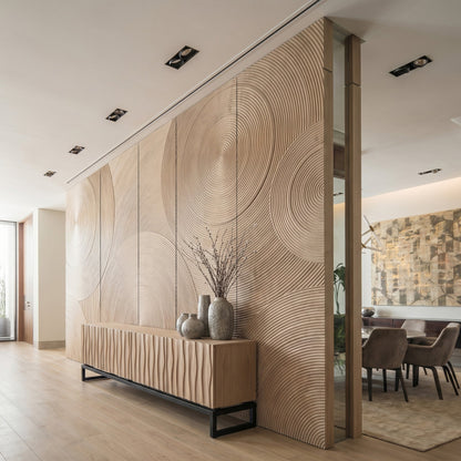 Orbital Ring Grooved Wall Panel