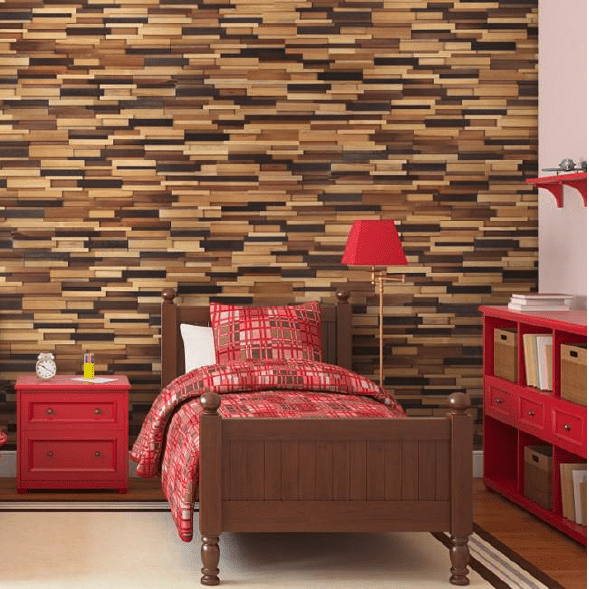 Aoi 3D Wood Wall Panel - Brown Tones (Set of 4 or 12)