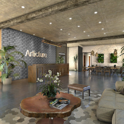 Ubiquitous Square 3D Leather Wall Panel