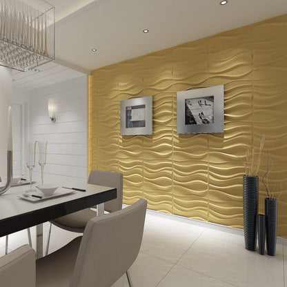 River Square 3D Leather Wall Panel